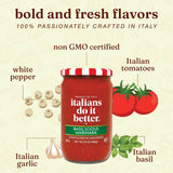 Italians Do It Better Basil'icious Marinara Pasta Sauce - Authentic Italian Tomatoes, Fresh Basil & Garlic - No Sugar Added, Non-GMO
