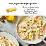 DeLallo Tortiglioni Pasta, 1 Pound Bag, 4 Pack, Tube Shape, Made with Durum Wheat Semolina Flour, Imported from Italy, Cooks in 9 Minutes, Non-GMO