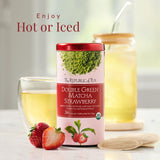The Republic of Tea Organic Double Green Matcha Strawberry, Individual Tea Bags with Japanese Matcha Tea Powder and Green Tea Leaves Blend, Natural