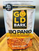 Gold Bark BBQ Seasoned Panko (10 oz) for Crispy Breaded Chicken, Pork and Fish
