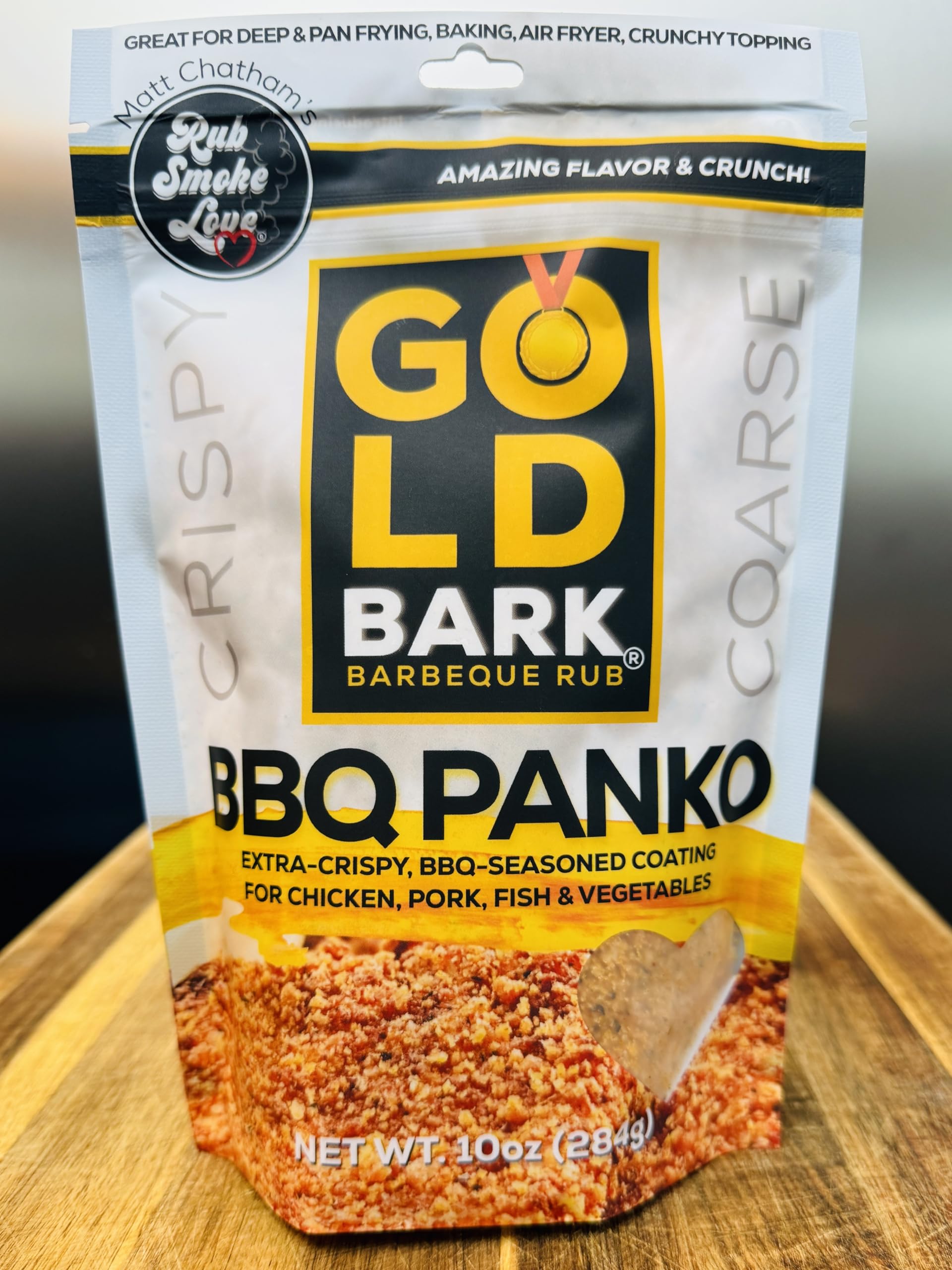 Gold Bark BBQ Seasoned Panko (10 oz) for Crispy Breaded Chicken, Pork and Fish