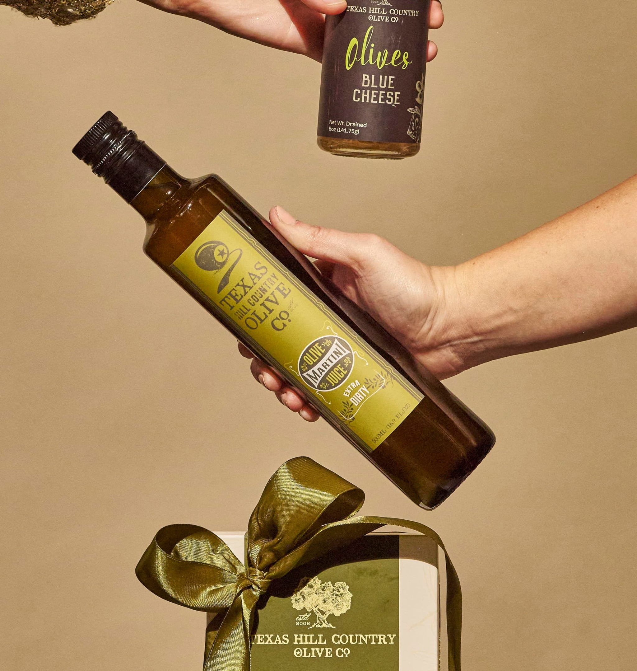 Texas Hill Country Olive Co. Extra Dirty Martini Olive Juice - Premium Olive Brine for Bold Flavor, Classic Cocktail Mixer & Home Bar Essential - Made