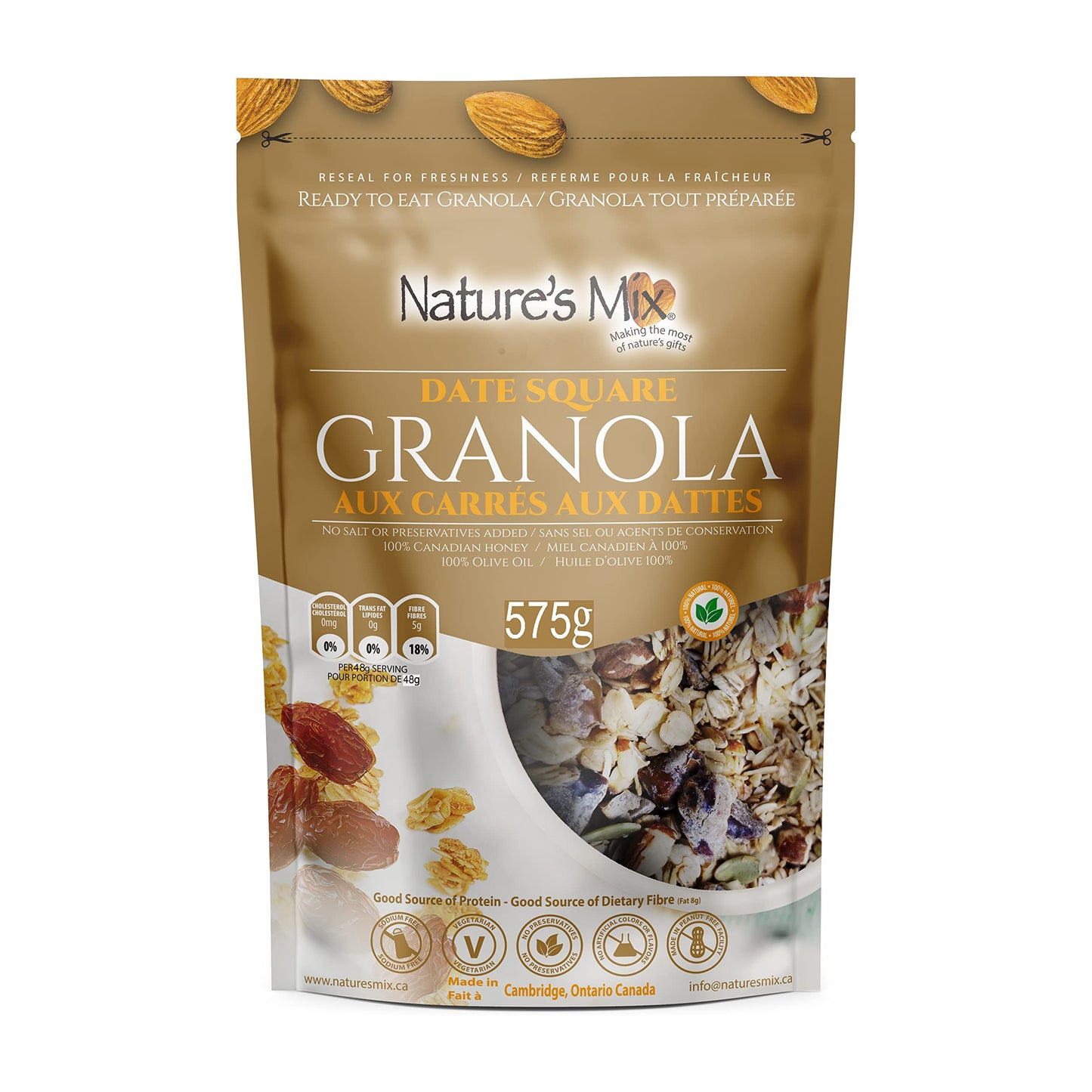 Natures Mix Date Square Granola, 575 GR