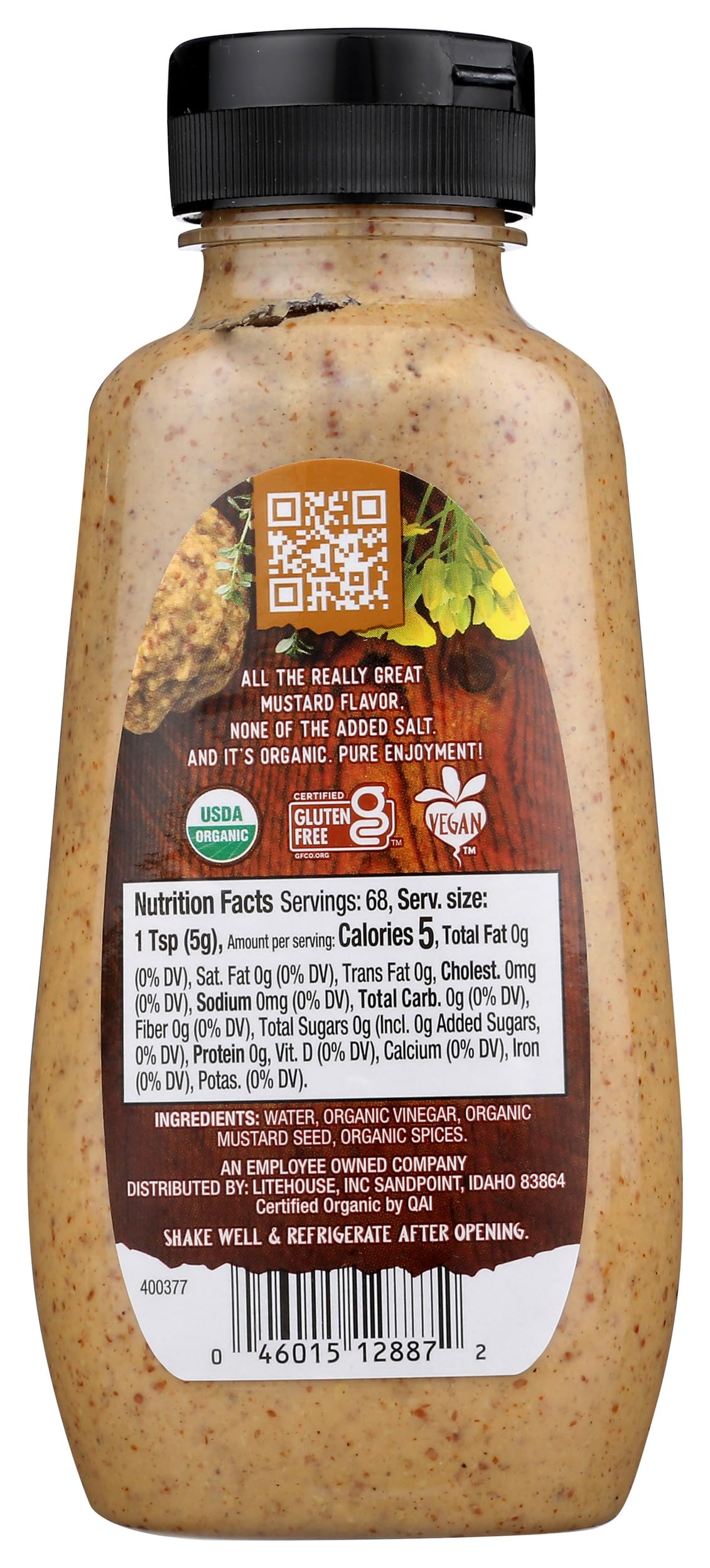 Organicville Organic Salt Free Mustard, 12 OZ