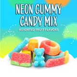 Gummy Candy Mix | 2-Pound Bag | Gummy Worms, Bears, Watermelon Wedges, Rings, and Blocks | Assorted Fruit Flavors Sour Candy | Sour Gummies for Candy
