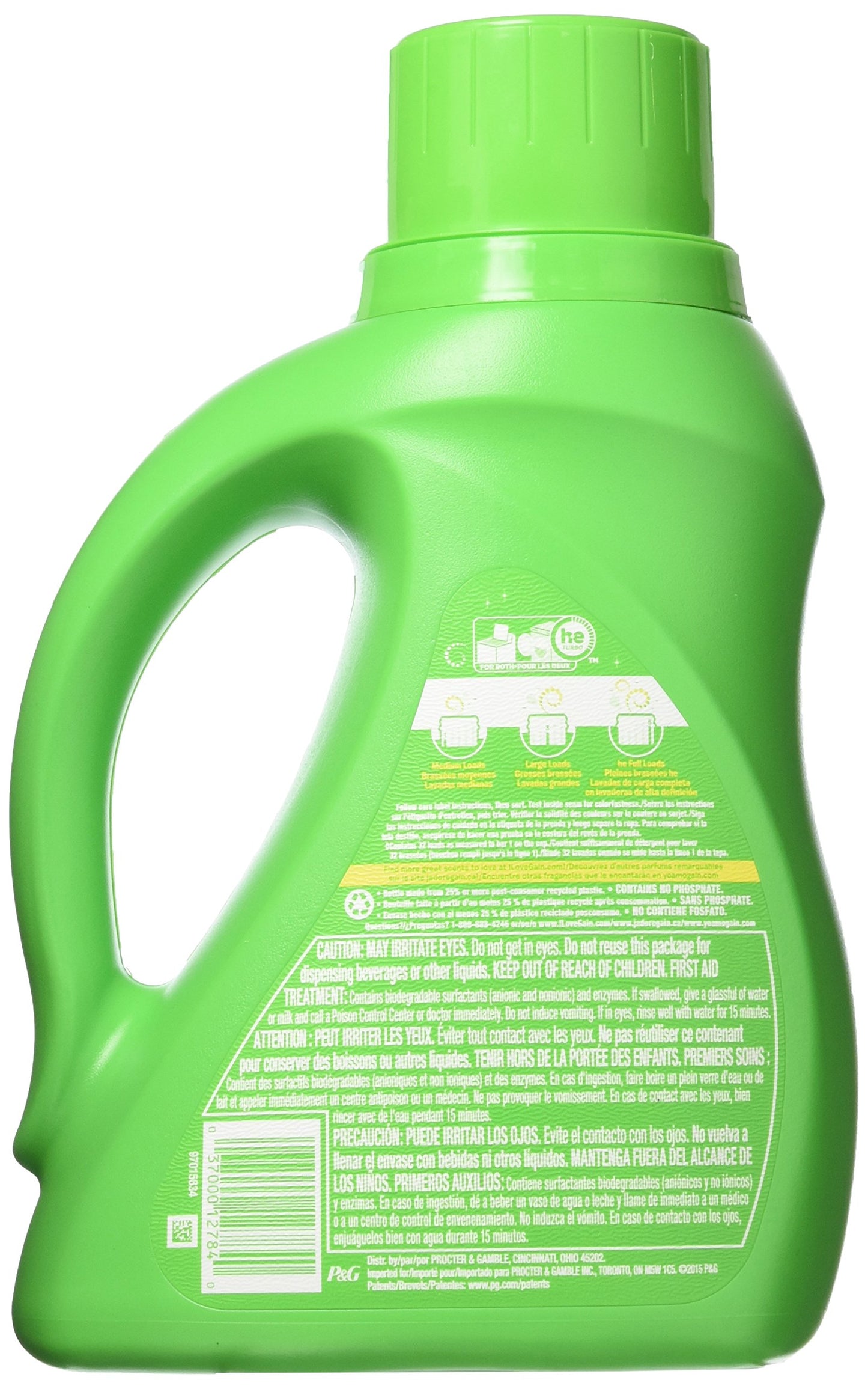Gain Liquid Detergent Original Scent 50 Ounce (2 Pack)