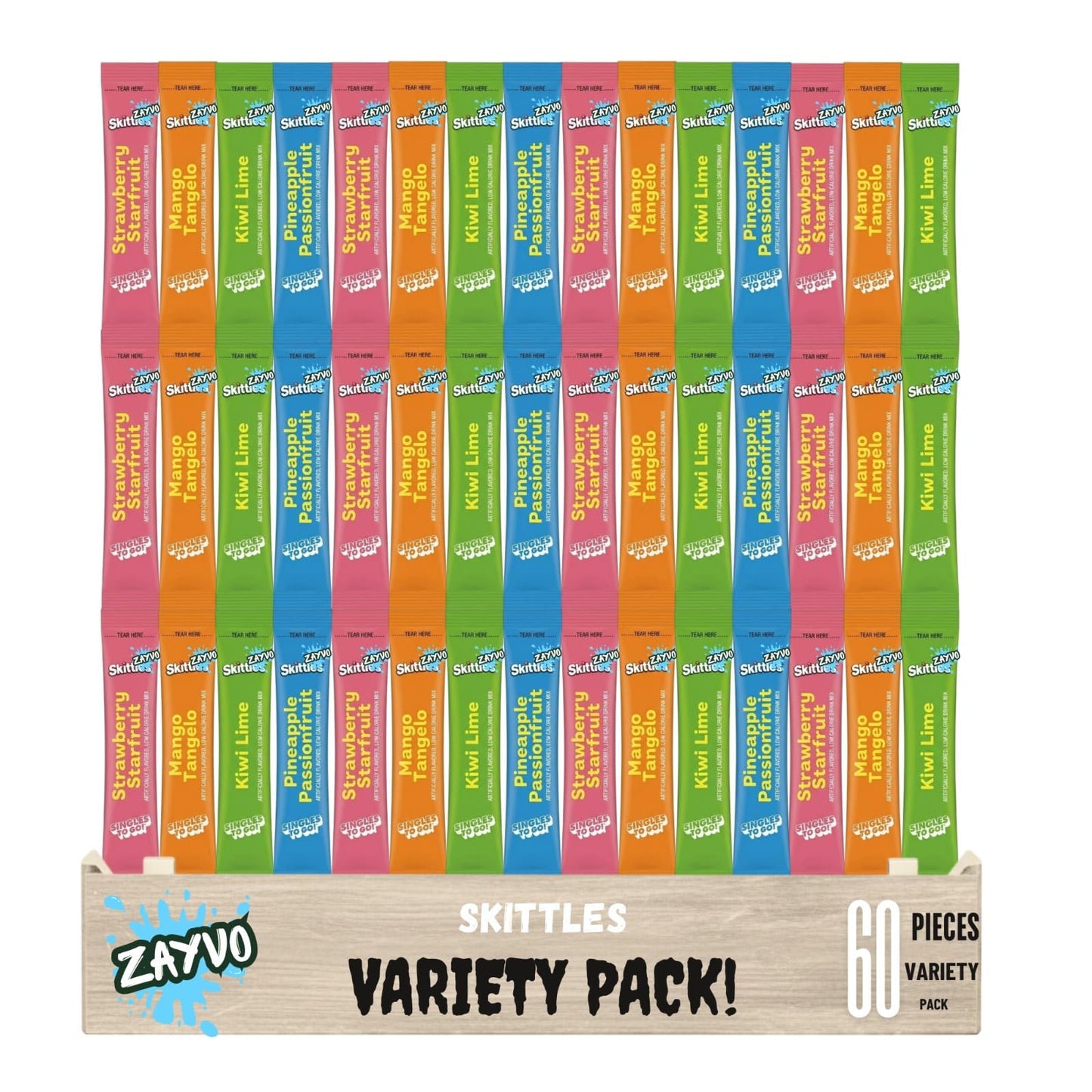 ?kitles Zero Sugar Tropical Powdered Drink Mix Variety Pack, Low Calorie Flavored Water Enhancer Packets, Assorted Tropical Fruit Flavors, Convenient
