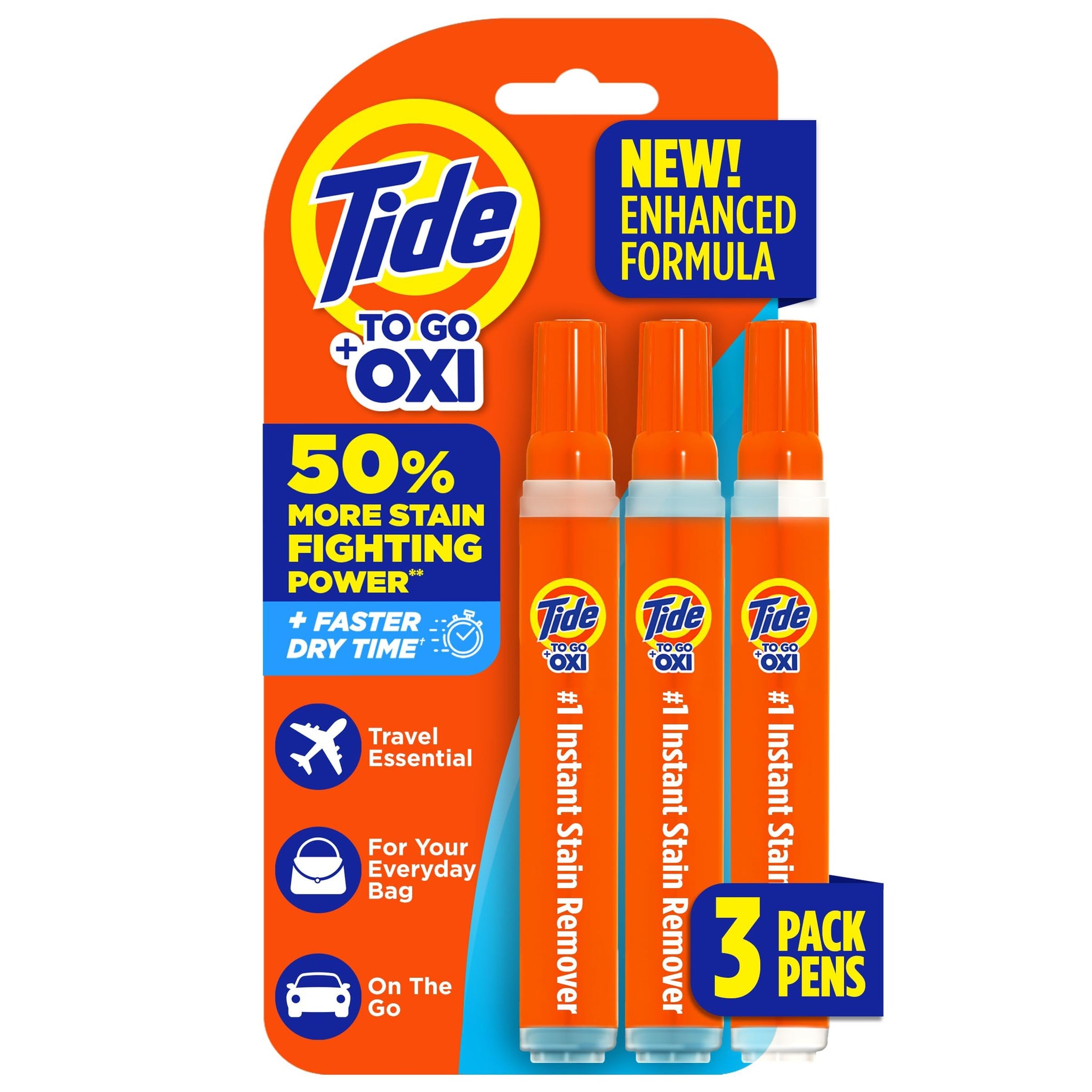 Tide Stain Remover for Clothes, Tide To Go Pen, Instant Stain Remover Pen & Spot Cleaner, Portable & Travel-Friendly, Works on Food & Drink Stains
