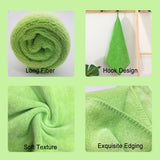 SURPRISE PIE Microfiber Cleaning Cloth for Kitchen Housekeeping Dish Electronics Dust Rags Thick Lint Free Car Wash DryingTowel (12"x12") Green-6 Pack