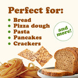 Food to Live Organic Einkorn Whole Wheat Flour, 8 Ounces - Finely Milled, Rich Fiber, Great for Baking Bread, Pizza, Pancakes, Muffins, USDA