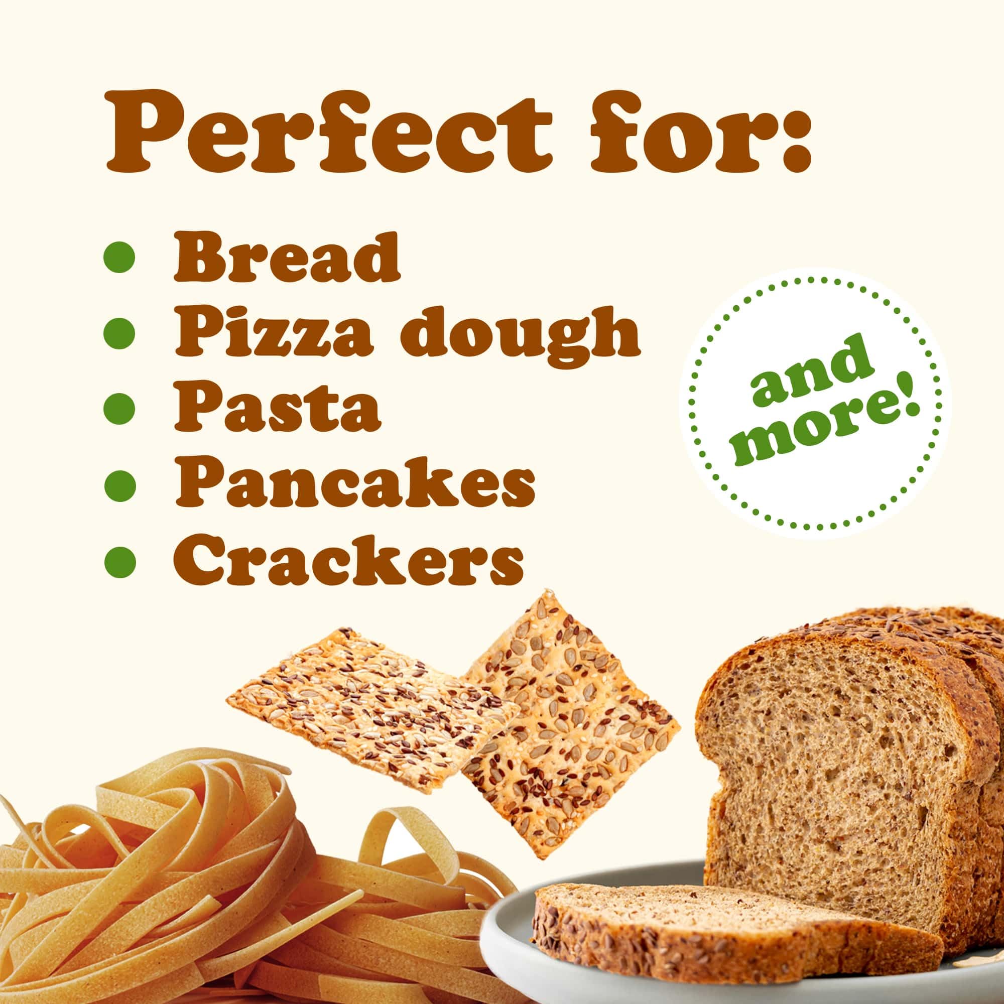 Food to Live Organic Einkorn Whole Wheat Flour, 8 Ounces - Finely Milled, Rich Fiber, Great for Baking Bread, Pizza, Pancakes, Muffins, USDA