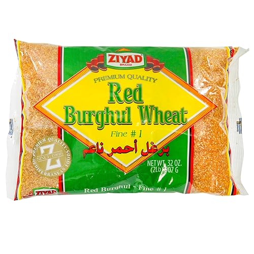 Ziyad Red Wheat Bulgur - Fiber-Rich Whole Grain, Nutty Flavor & Chewy Texture - Ideal for Tabbouleh, Kibbeh, Curries, Soups & Salads - Easy 30-Minute