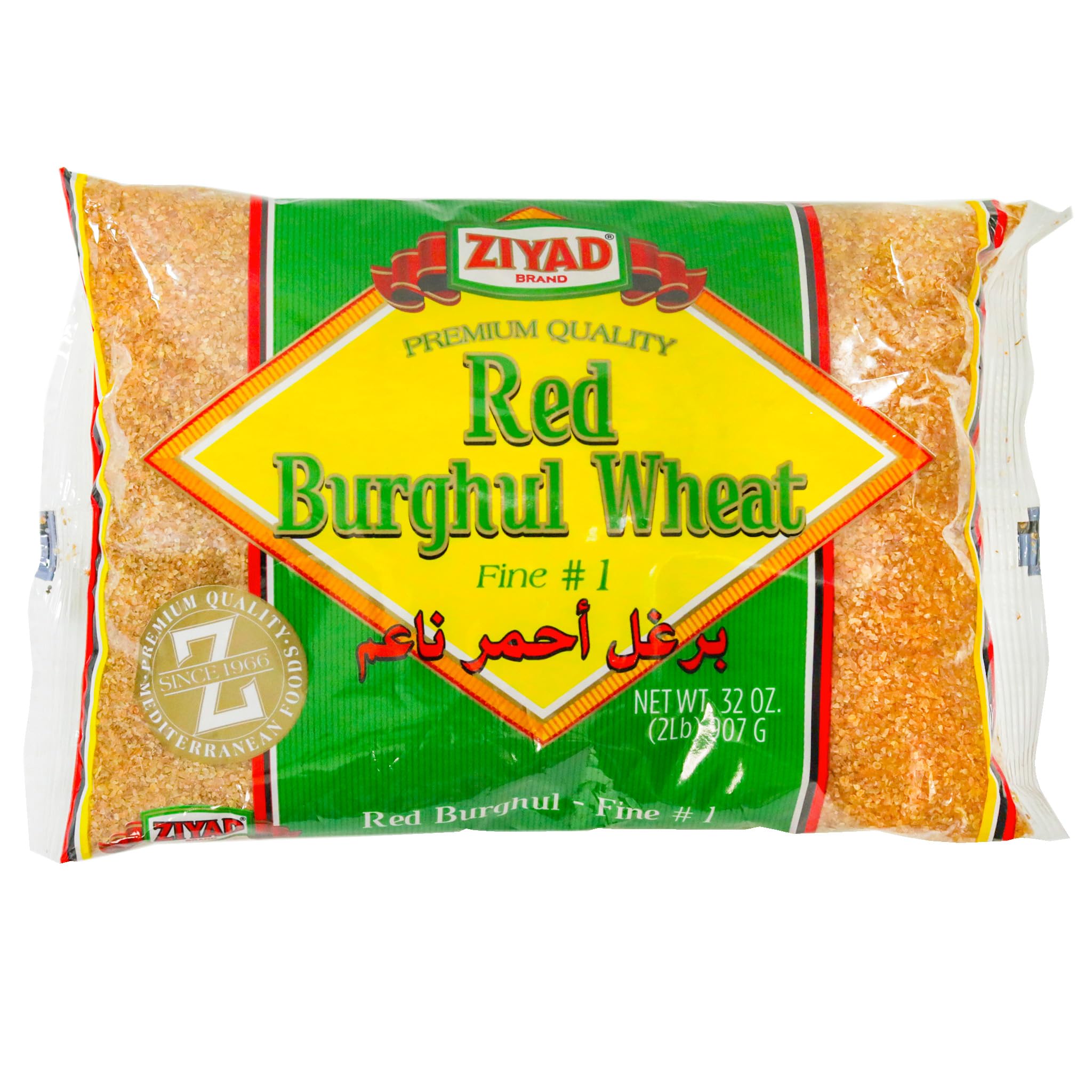 Ziyad Red Wheat Bulgur - Fiber-Rich Whole Grain, Nutty Flavor & Chewy Texture - Ideal for Tabbouleh, Kibbeh, Curries, Soups & Salads - Easy 30-Minute