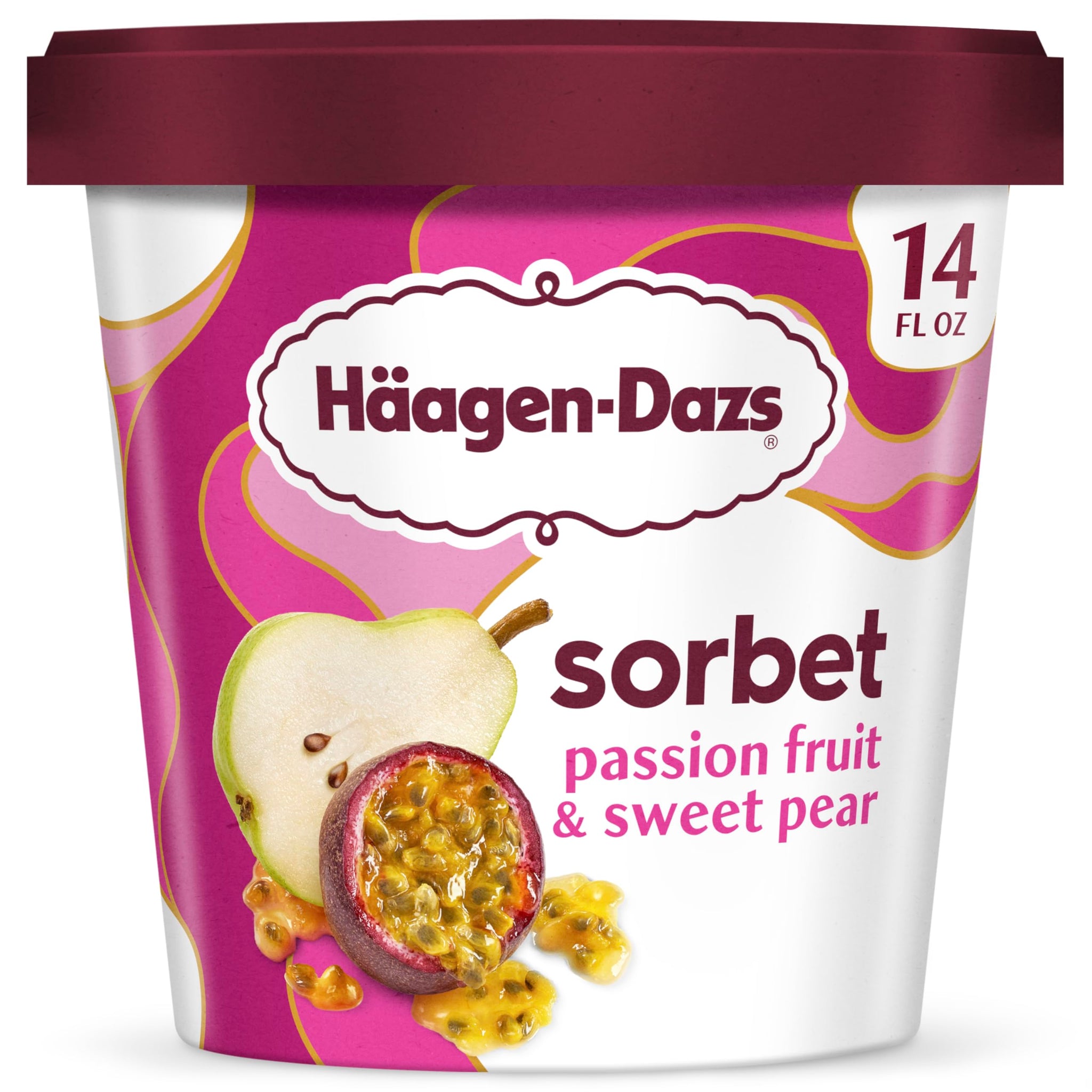 Haagen Dazs Passionfruit and Sweet Pear Sorbet, 14oz