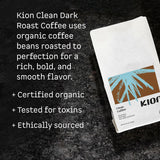 Kion Organic Ground Coffee | Best Tasting, Purest, Highest Antioxidant, Healthiest Coffee | Dark Roast 12 Oz
