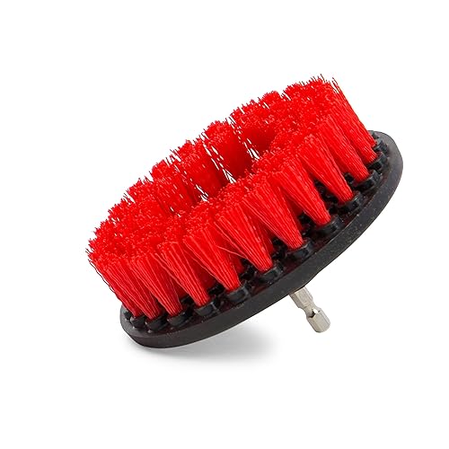 Grout Cleaner 5 Inch Flat Drill Brush | Tile and Grout Cleaner Tool Drill Brush Attachment | Bathroom and Shower Scrubber | Stiff Nylon Bristles