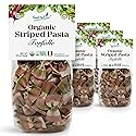 Food to Live Organic Striped Farfalle Pasta, 8.8 oz (Pack of 6) - Italian Artisan Tri-Color Bow-Tie Pasta. Made with Semolina, Beet and Spinach.