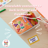 Halal Gummy Worms | 6 Pack Bundle (6x7 oz Tubs) | Colorful Fruit-Flavored Gummy Worms | Resealable Tubs in Bulk with Display Box | Halal Bulk Gummy