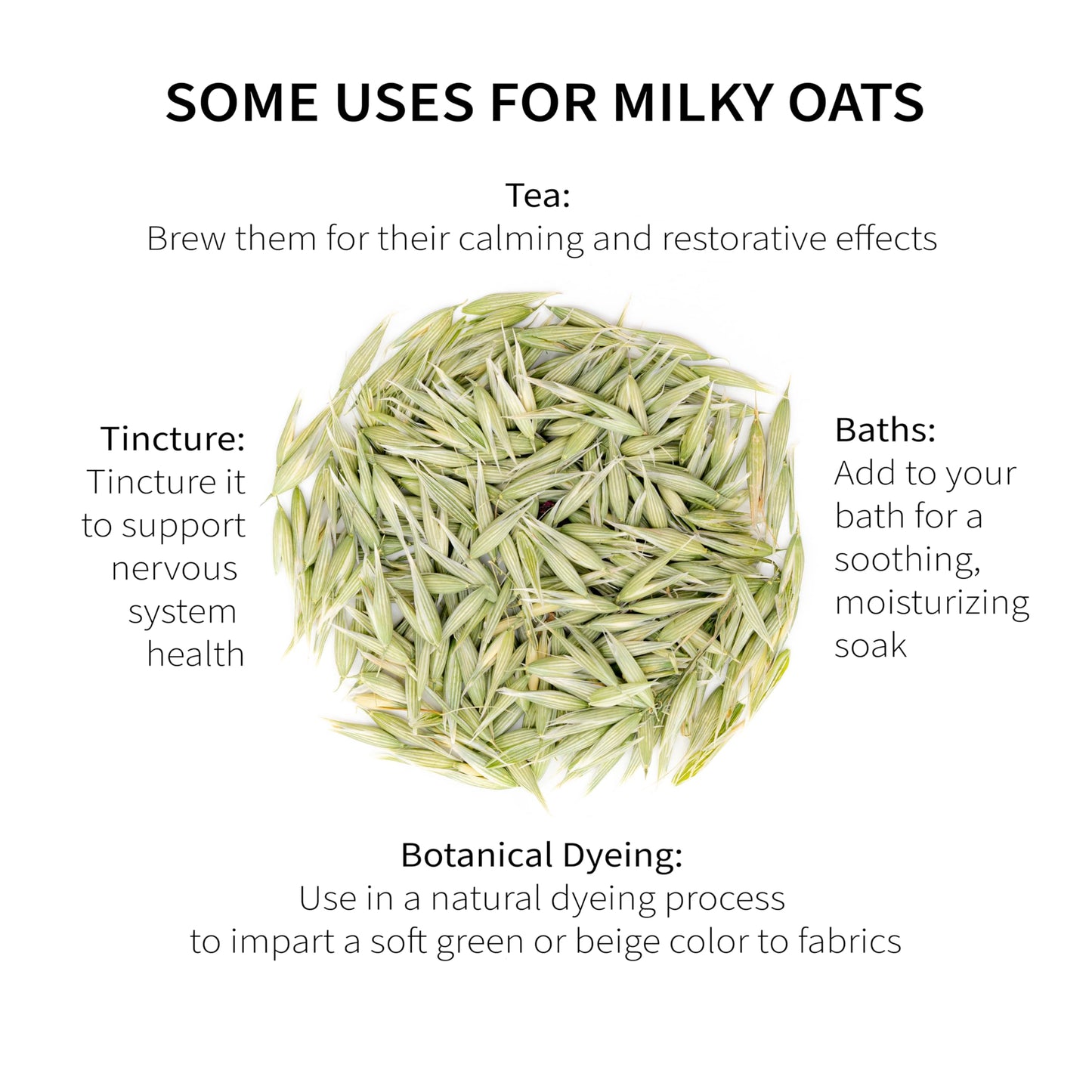 Milky Oats, Organically Grown in Wisconsin | 5.6 oz | 79 Servings | Sacred Blossom Farm | Herbal Tea & Medicinal Herbs | Loose Leaf | Regenerative
