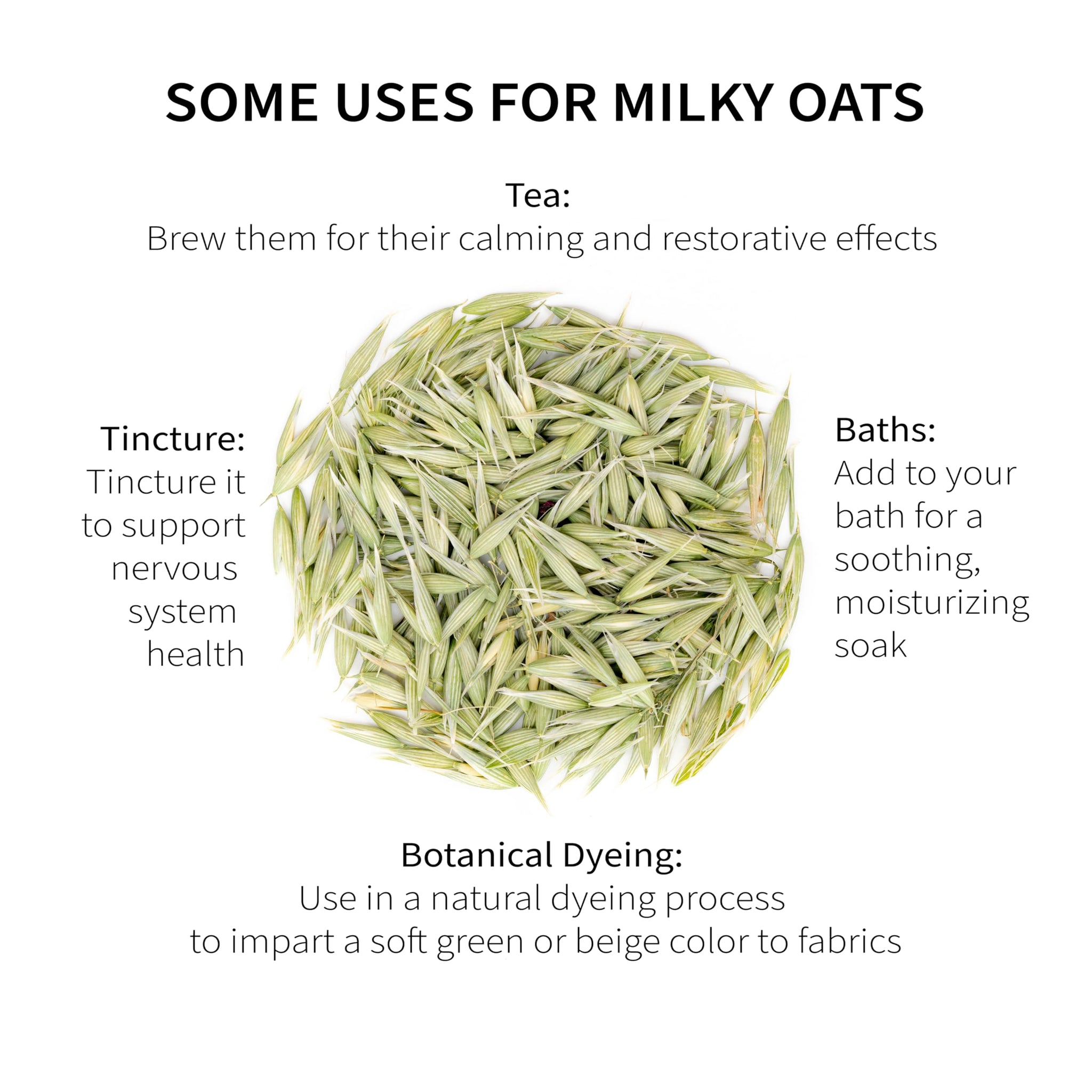 Milky Oats, Organically Grown in Wisconsin | 5.6 oz | 79 Servings | Sacred Blossom Farm | Herbal Tea & Medicinal Herbs | Loose Leaf | Regenerative