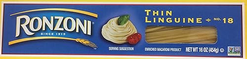 Ronzoni Thin Linguine Macaroni 16 Oz. Pack Of 3.