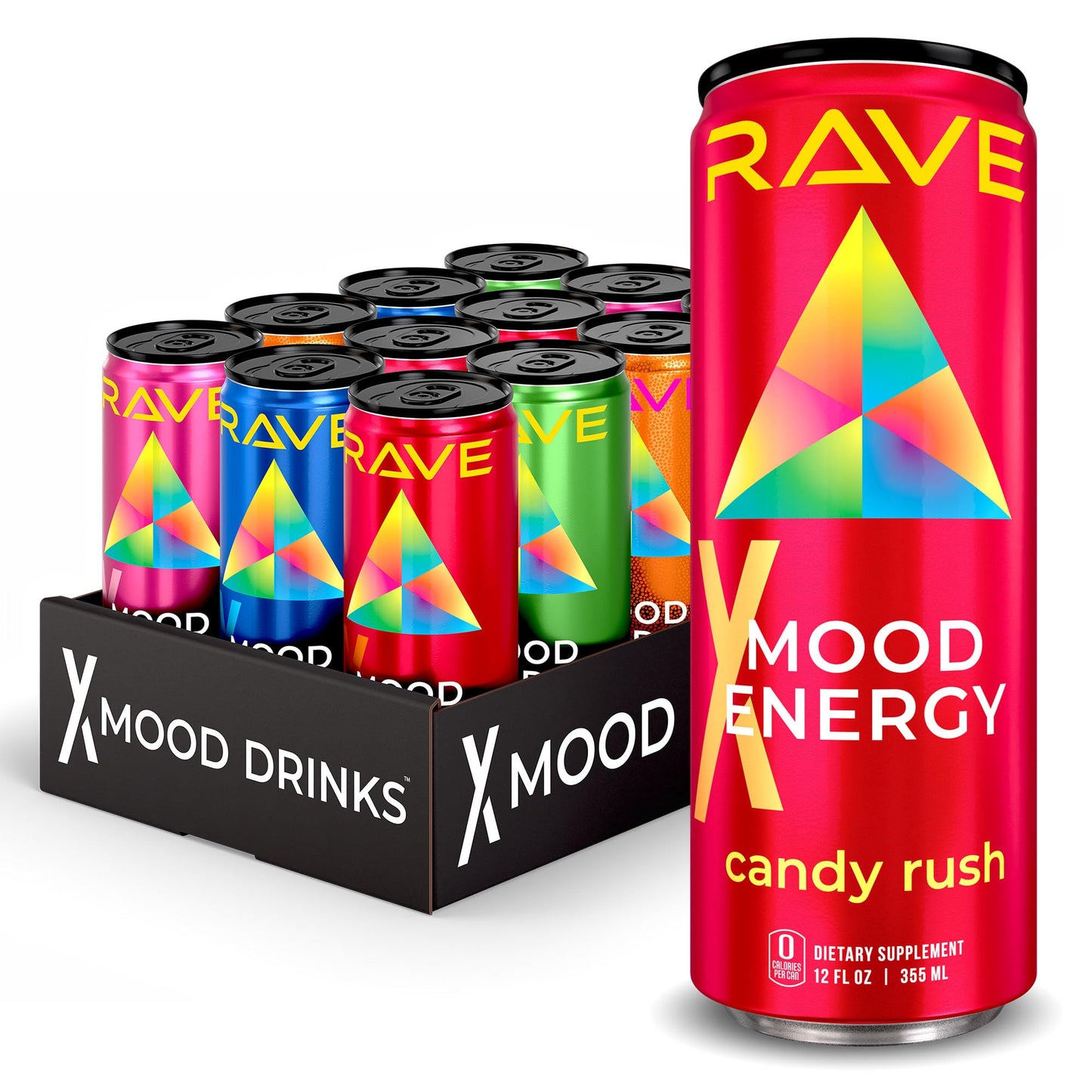 RAVE Mood Energy Drink is Mind Blowingly Different. With Mood-Boosting Functional Mushrooms, Nootropics, Adaptogens & B Vitamins. Experience Mind