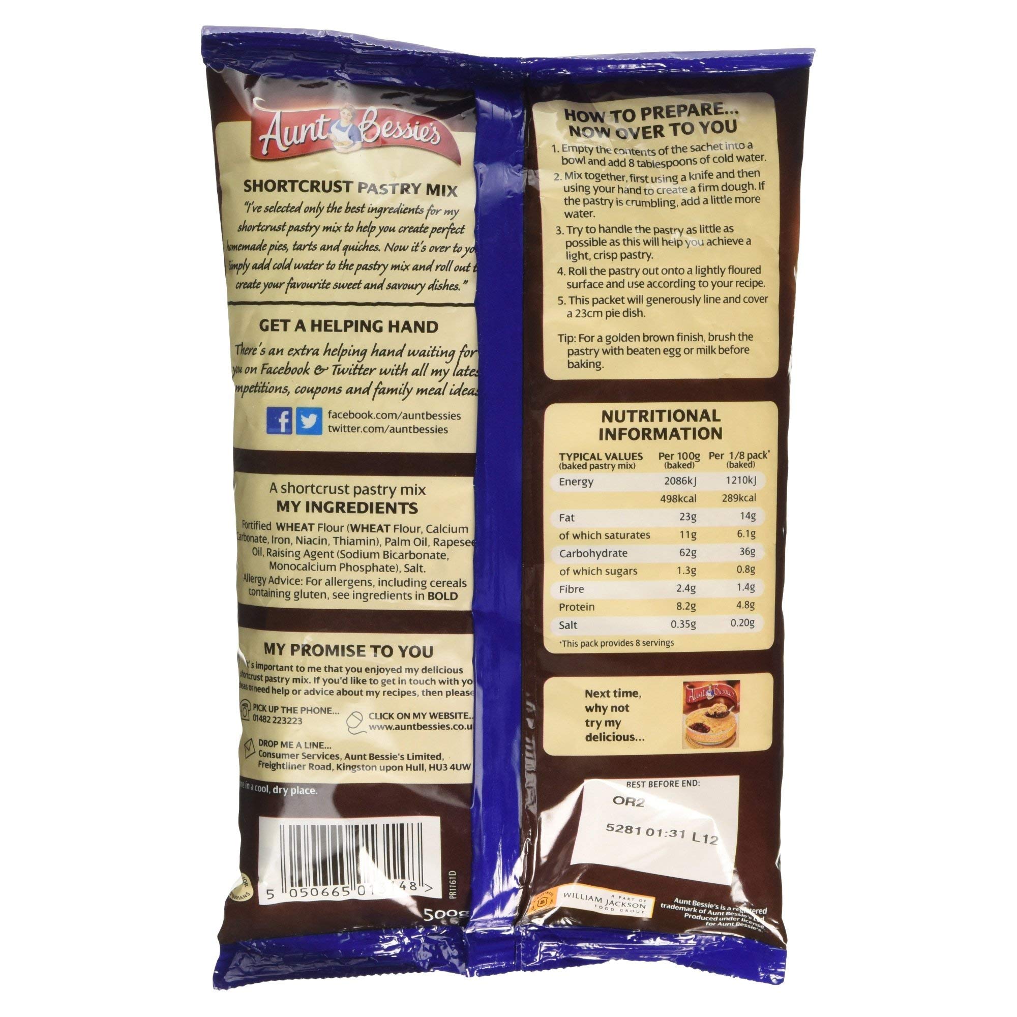 Aunt Bessie's - Shortcrust Pastry Mix - 500g