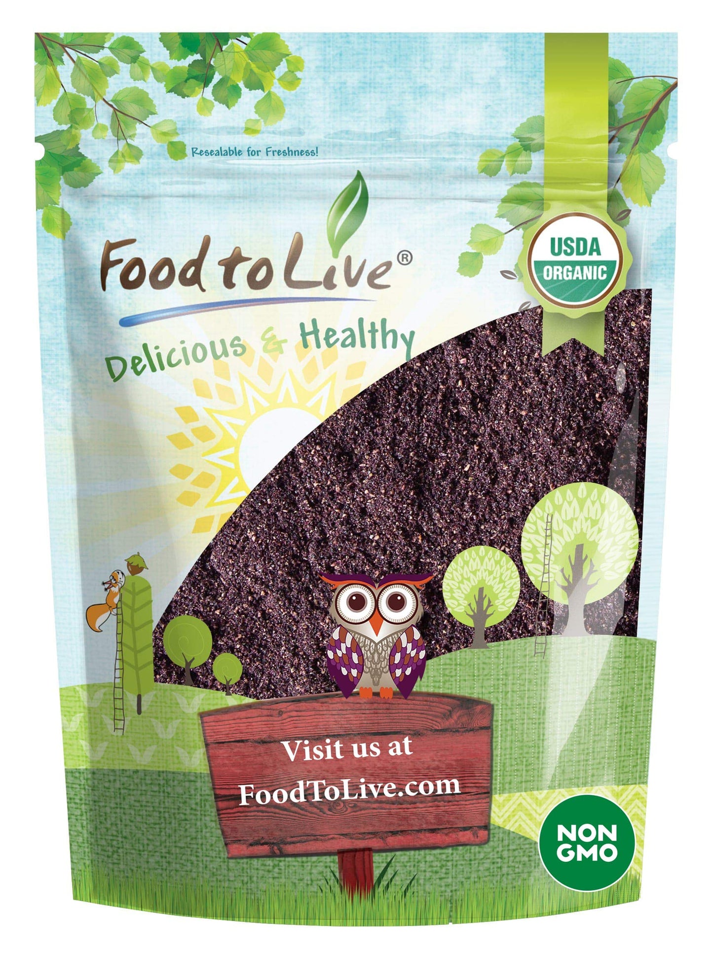 Food to Live Organic Freeze-Dried Maqui Berry Powder, 4 Ounces - Non-GMO, Raw, 100% Pure, Vegan Superfood, No Added Sugar, Bulk, Rich in Iron, Fiber