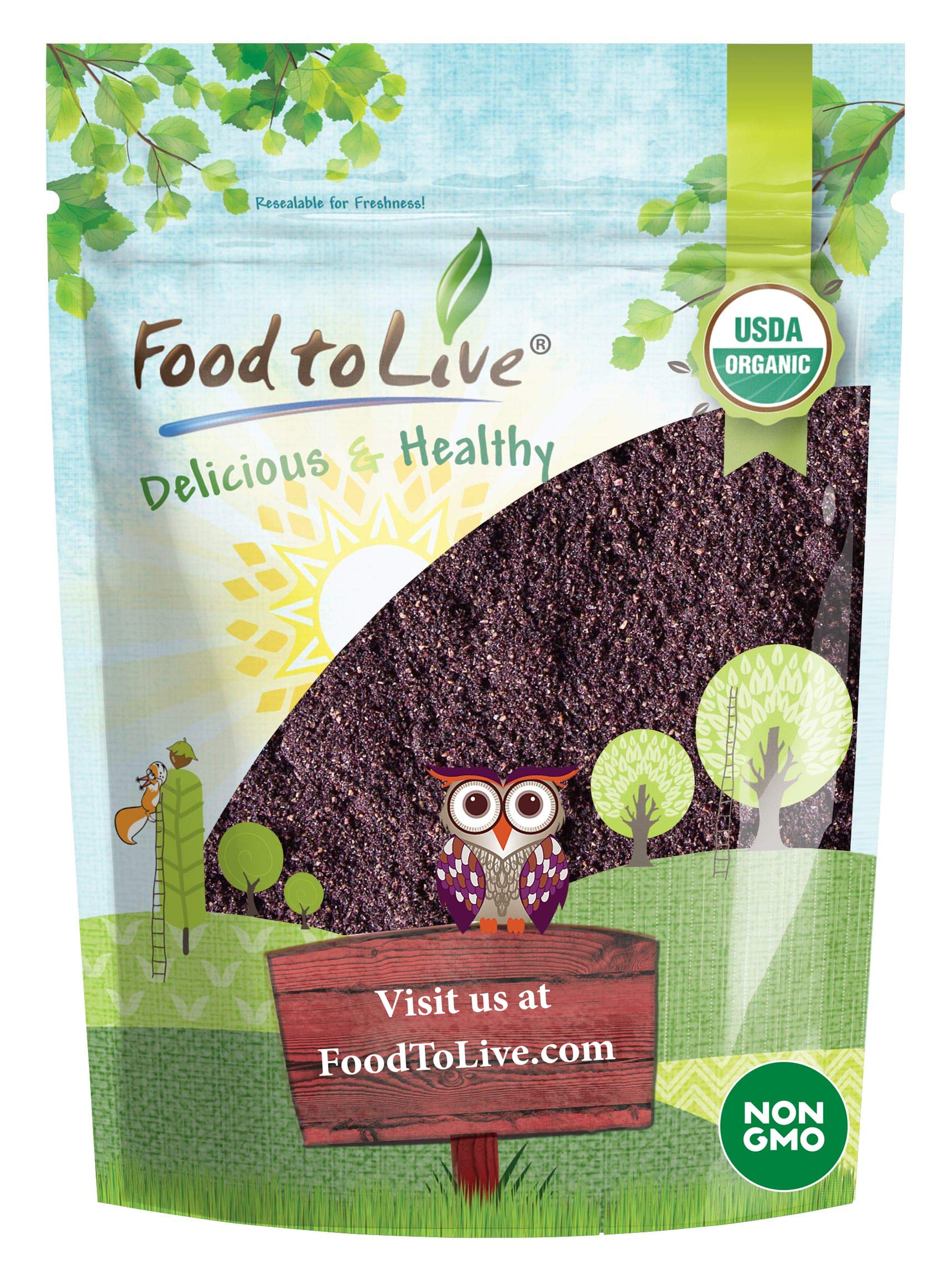 Food to Live Organic Freeze-Dried Maqui Berry Powder, 4 Ounces - Non-GMO, Raw, 100% Pure, Vegan Superfood, No Added Sugar, Bulk, Rich in Iron, Fiber