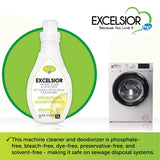 Excelsior HE Washing Machine Cleaner and Deodorizer, Removes Odors & Residues for 20 Cleanings of High Efficiency Washers, Lemon Scent, 1 Liter Bottle