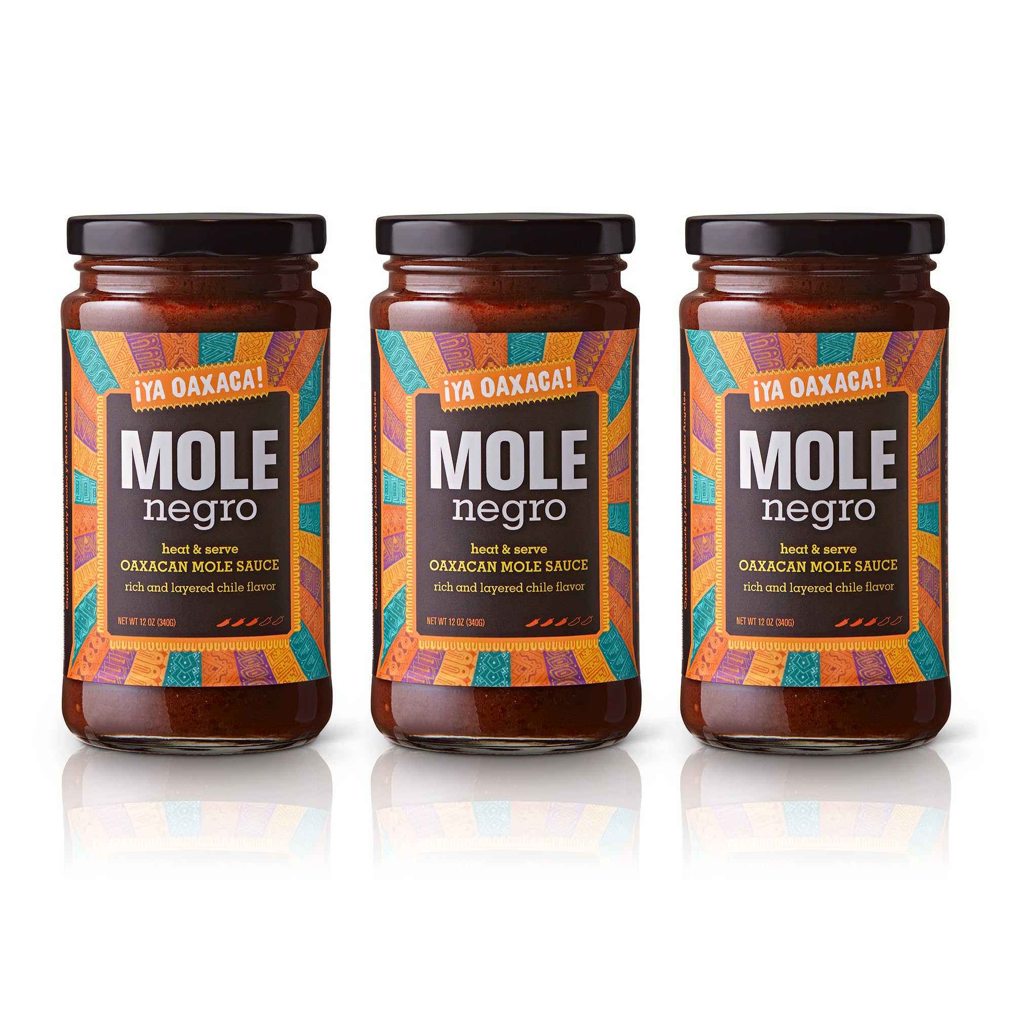 Ya Oaxaca - Mole Sauce - Negro - Medium Spice - Blend of Smoked & Dried Chiles, Spices, & Chocolate - Vegan, Non-GMO, Gluten Free - Great in