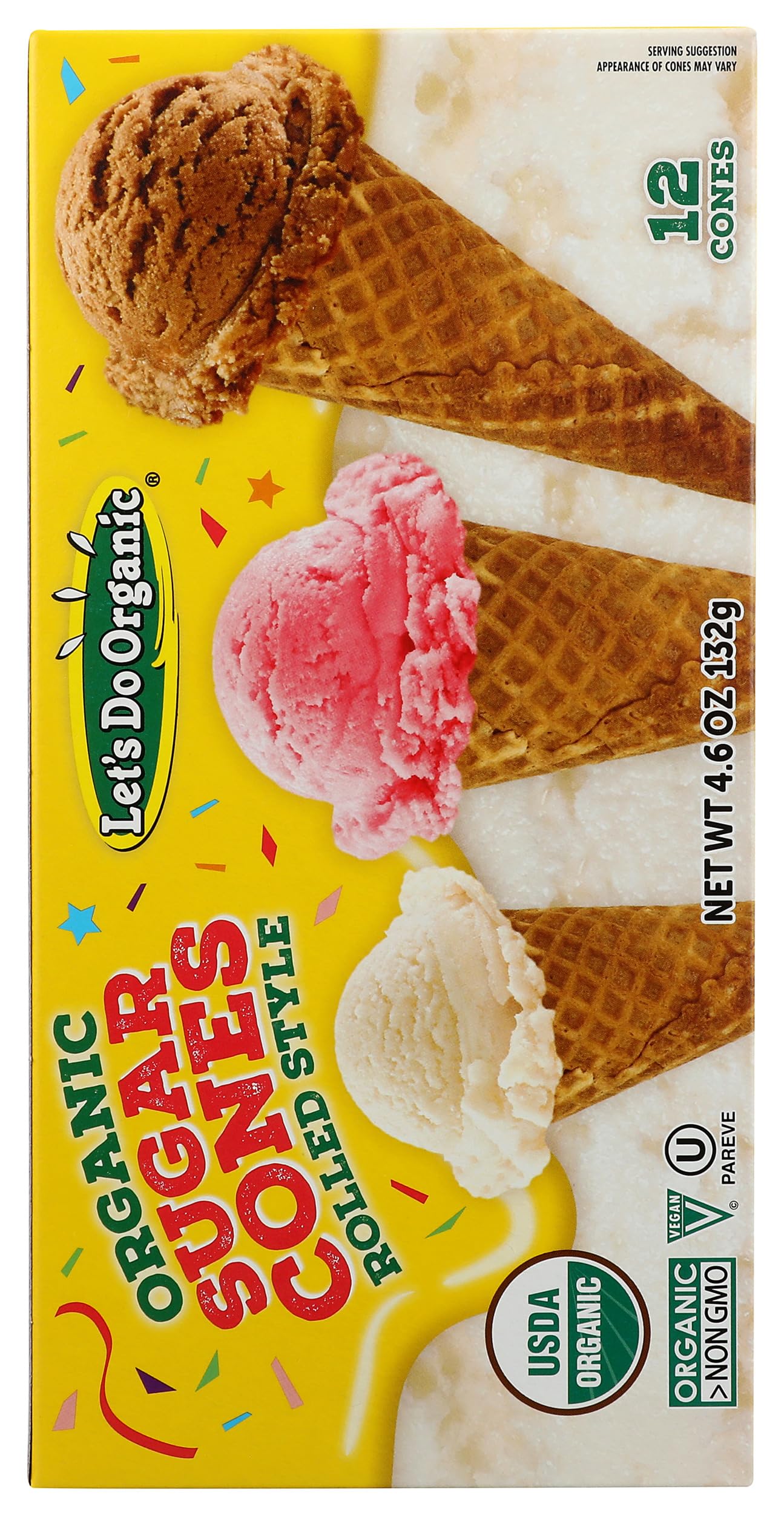 Let's Do Organics Organic Sugar Cones, 4.6 oz