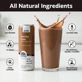 Slate Milk - High Protein Iced Coffee - Mocha Latte - 175mg Caffeine, Lactose Free Energy - 20g Protein, 1g Sugar, 100 Calories, 3g Net Carbs, No