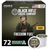 Black Rifle Coffee Company Dark Roast K-Cups - Single-Serve Coffee Pods, Compatible with 1.0 & 2.0 Brewers - 100% Arabica (Freedom Fuel, 6-Pack - 72
