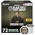 Black Rifle Coffee Company Dark Roast K-Cups - Single-Serve Coffee Pods, Compatible with 1.0 & 2.0 Brewers - 100% Arabica (Freedom Fuel, 6-Pack - 72