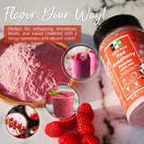 NPG Freeze Dried Red Raspberry Juice Powder 7 Oz, Seedless Fine Superfood Powder for Flavoring, Coloring, Baking, Smoothies, Purees, and Acai Bowls