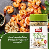 Badia Garlic & Parsley Seasoning, 5 oz - Ideal for Cooking, Grilling and Seasoning Seafood, Meats & Veggies