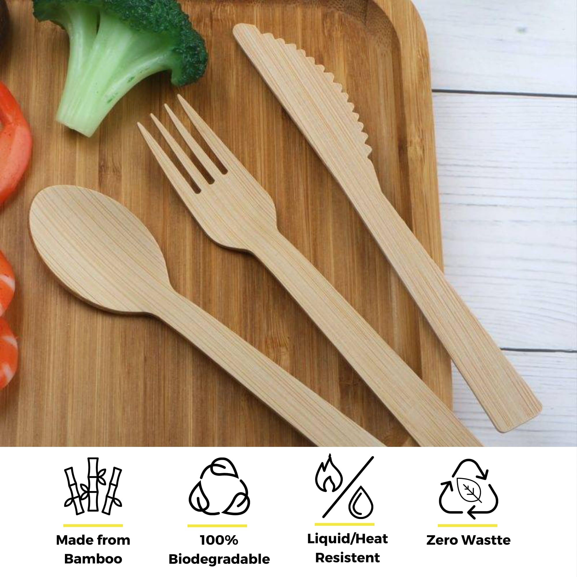 Holy City Straw Co. Paper Wrapped Bamboo Forks | 125ct. | 6.7in | Biodegradable Utensils | Compostable & Plastic-Free | Great for Foodservice