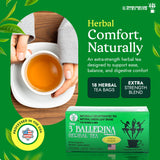 3 Ballerina Diet Tea Extra Strength - Lemon-Flavored Herbal Tea Bags for Digestive Comfort and Weight Maintenance - Pack of 1 (18 Count)