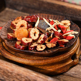 Jujube Ginger Tea Bags - 10.58 Oz Dried Longan Jujubes Dates Goji Berry Ginger Tea Bags, Lycium Red Date Dark Brown Sugar Hot Teas Individual