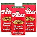 Low Carb, Protein Pasta | Rotini with 17g Protein, 7g Carbs | Healthy, Keto Pasta Made in Italy | 3-Pack, 8oz - Pete’s Pasta