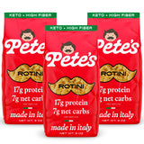 Low Carb, Protein Pasta | Rotini with 17g Protein, 7g Carbs | Healthy, Keto Pasta Made in Italy | 3-Pack, 8oz - Pete’s Pasta