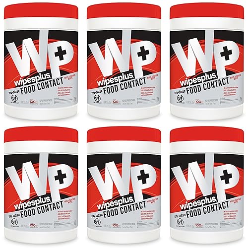 WIPESPLUS Cleaning Wipes All Purpose Food Contact - No Rinse, No Residue, Quick Dry Formula, Disinfecting Wipes For Restaurants, Foodservice, Schools