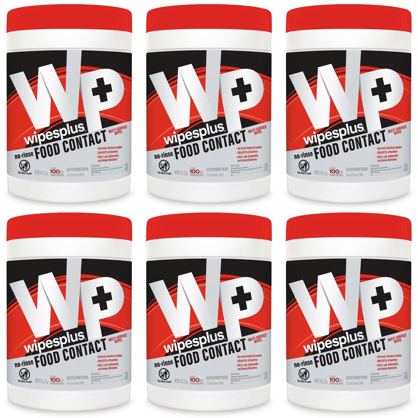 WIPESPLUS Cleaning Wipes All Purpose Food Contact - No Rinse, No Residue, Quick Dry Formula, Disinfecting Wipes For Restaurants, Foodservice, Schools