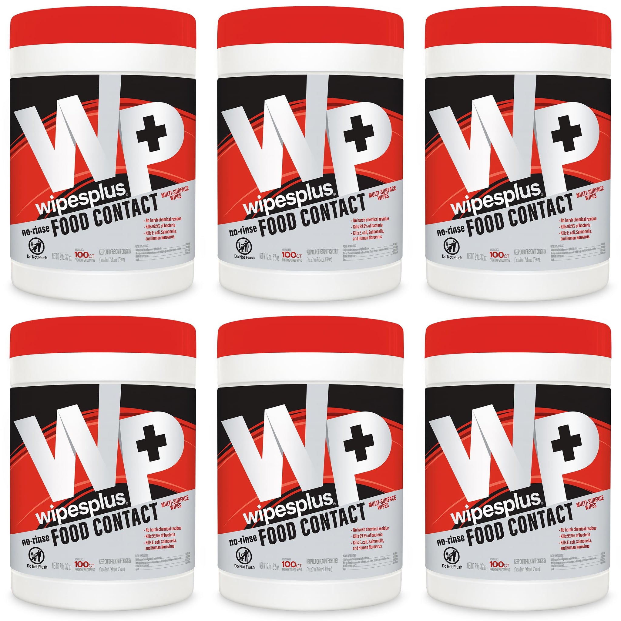 WIPESPLUS Cleaning Wipes All Purpose Food Contact - No Rinse, No Residue, Quick Dry Formula, Disinfecting Wipes For Restaurants, Foodservice, Schools