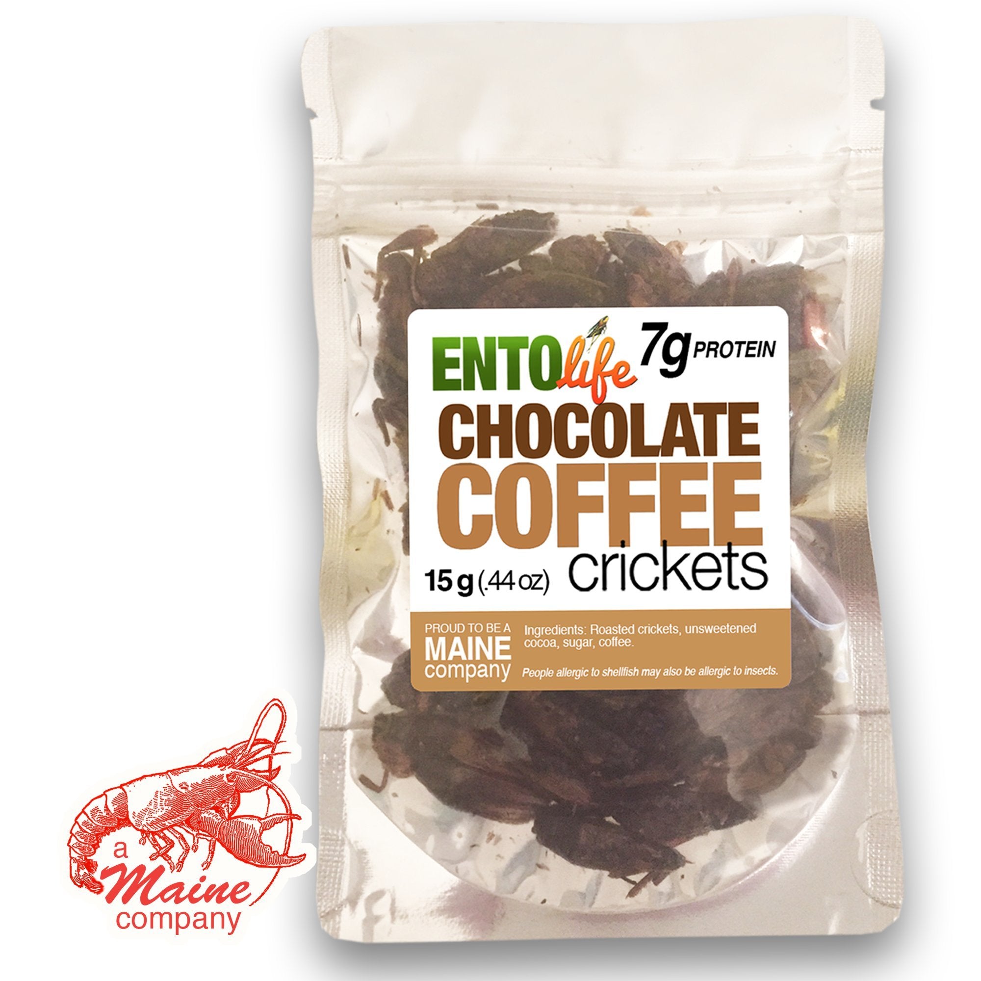 Roasted Edible Crickets - Chocolate Coffee - New Larger Size