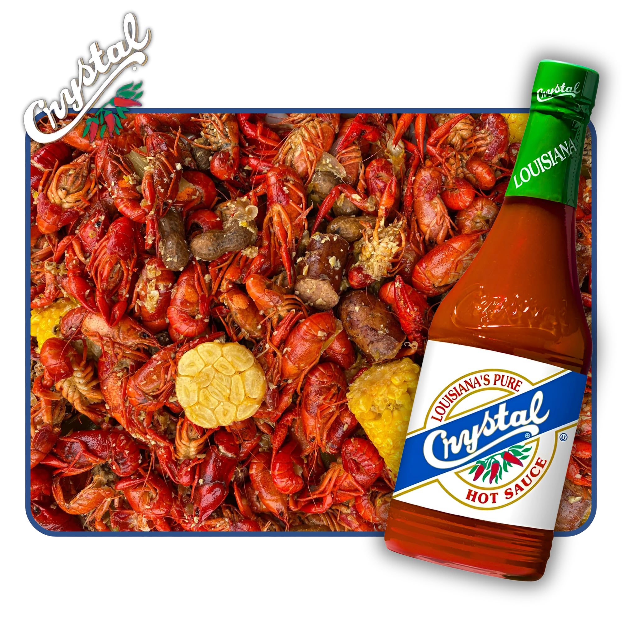 Crystal Hot Sauce 12oz (Pack of 2) - Louisiana's Pure Hot Sauce, Original Flavor - Low Fat - Low Sodium - Perfect for Spicing Up Sandwiches, Soups
