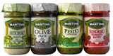 Mantova Italian Mix Pesto (4/6.5 oz Pack). Pesto Genovese Basil, Olive Paste, Sundried Tomato, Artichoke Paste.