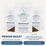 Crockett Medium Roast Ground Coffee - Bold Medium Roast Ground Coffee with Smooth Body, Balanced Flavor & Clean Finish - Perfect for Classic Coffee