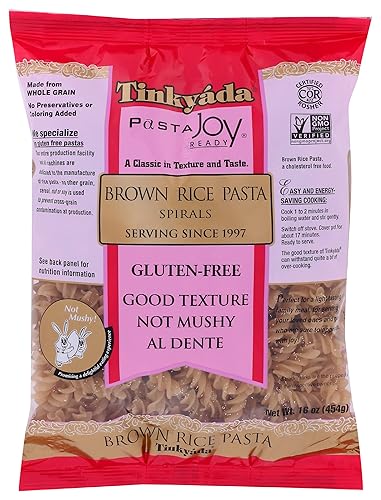 Tinkyada Brown Rice Pasta, Spirals, 16 Ounce (Pack of 12)